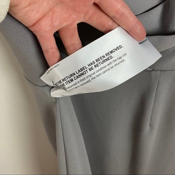 NWT Nordstrom JS Collection Silver Grey Illusion‎ Neckline Sheath Cocktail Dress - Picture 10 of 15